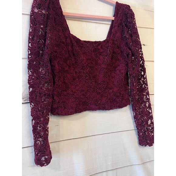 by anthropologie top size SM Marron knit chanelle cropped - Picture 5 of 5
